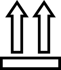 Poster - Arrow icon in trendy linear style for web design or interface direction symbol isolated on transparent background. On way sipping tracking route. Road navigation guide destination vector illustration.