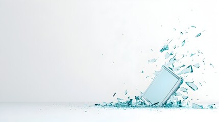 Aufkleber - Shattered and Jagged Picture Frame with Broken Corners Isolated on a Clean White Background