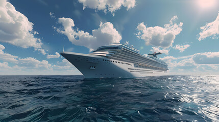 A passenger cruise ship with increased comfort. Neural network AI generated art