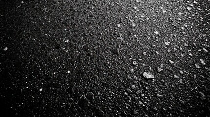 Poster - Textured Black Asphalt Background for Professional Use