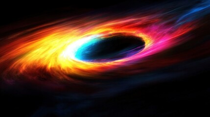 Wall Mural - Vibrant Emission from a Cosmic Black Hole