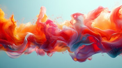 Poster - Abstract Swirling Colors: A Dynamic and Vibrant Artwork