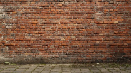 Poster - red brick wall texture for photorealistic backgrounds