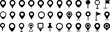 © Haji - Location map pin icons set. Modern map marker collection. Pinpoint. Location pin icon. Map pin place marker. Map marker pointer icon. GPS location symbol. Flat style vector