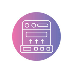 Wall Mural - Footer vector icon stock illustration