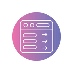 Wall Mural - Sidebar vector icon stock illustration