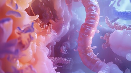 Wall Mural - abstract microscopic cell structure - scientific illustration
