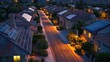 © buraratn - Eco-Friendly Solar Powered Streetlights in Neighborhood
