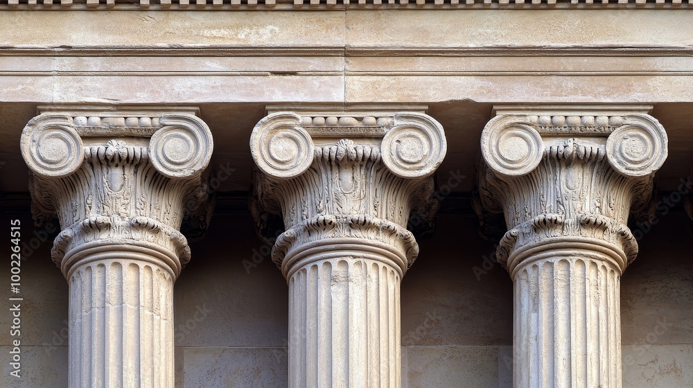 Four classical columns in ancient Greek and Roman architecture: Doric ...