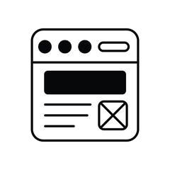 Wall Mural - Wireframe vector icon stock illustration