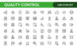 © artnazu - Quality Control line icon set. Included the icons as inspect, QA, qualify, quality control, check, verify, and more.
