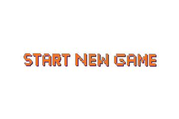 Leinwandbilder - start new game. Pixel art background.8 bit game. retro game. for game assets in vector illustrations on white background.