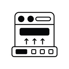 Wall Mural - Footer vector icon stock illustration