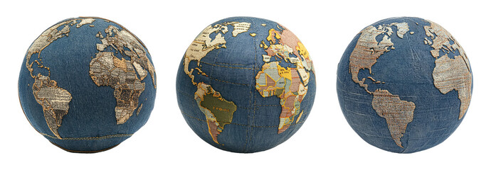 Creative Denim Earth Globe Representation