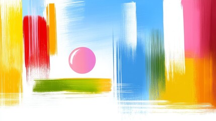 Wall Mural - hand drawn with dry brush of paint background texture. oil painting style generative artwork. modern