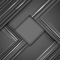Poster - In this modern contemporary background design, geometric shapes and lines are layered in an abstract black triangle background