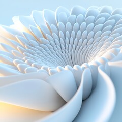 Poster - The abstract hexagons are set against a white backdrop. The geometric polygons are rendered in 3D