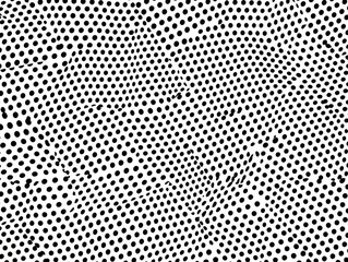 Poster - On a black background, a seamless geometric tile pattern with dotted rhombus repeats.