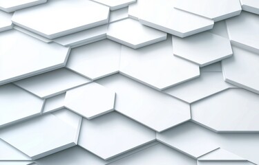Poster - Graphite hexagons 3D background texture. Abstract futuristic banner. 3D rendering.