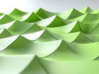 Poster - Crystal wallpaper with an abstract faceted background, low polygonal texture, and an emerald green geometrical pattern