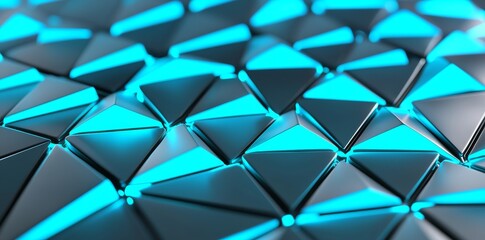Poster - clean blue geometric background with light blue halftone pattern.