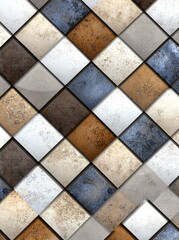 Poster - The wallpaper background texture consists of several triangle ornaments with tiles