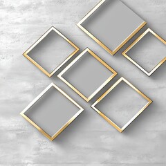 Poster - For the background, grey wallpaper texture with a geometric linear design in metallic silver