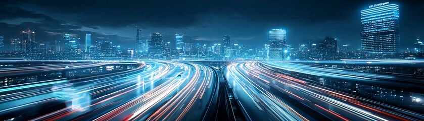 Poster - 11. Smart city, AI governance, digital infrastructure, futuristic urban design