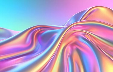 Poster - the geometry of crystals, the texture of iridescence, the liquid are abstract geometric shapes in 3d