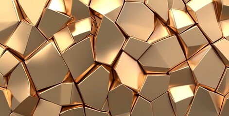 Poster - a 3d render illustration with an abstract geometric triangle and polygonal shapes template made from