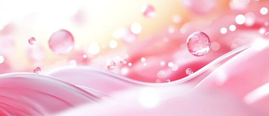 Poster - Pink abstract background with grunge texture and geometric circle pattern.