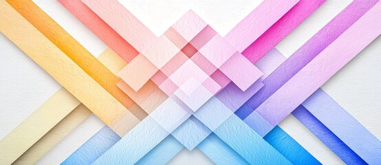 Poster - A blue pink and purple abstract modern background overlays contemporary triangles and polygons in a geometric art pattern with angles.