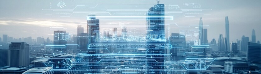 Poster - 26. ai city, innovative infrastructure, futuristic society, holographic displays