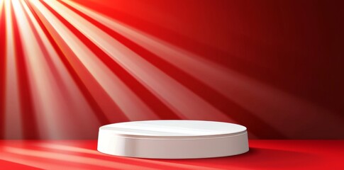 Poster - illustration of a red abstract geometric background with copy space. intended for advertising, techn
