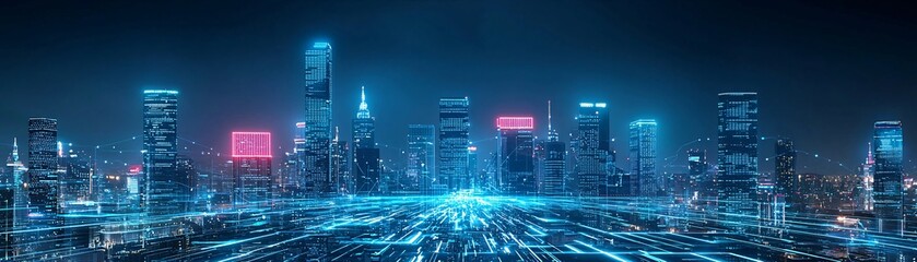Poster - 46. Smart AI city, digital innovation, futuristic infrastructure, holographic society
