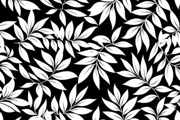 Poster - Geometric Lines. Abstract Background. Seamless Black and White Pattern. High quality illustration.