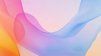 Poster - Soft pastel waves flowing in stunning colors create a calming abstract background with gentle gradients and a smooth appearance