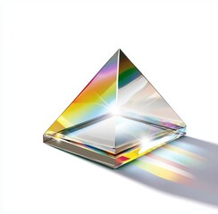 Poster - Geometric holographic shape isolated on transparent background.