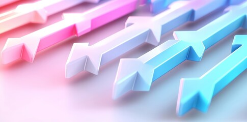 Poster - modern abstract high-speed arrows with light trails. abstract background with curved beams of light.