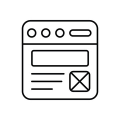 Wall Mural - Wireframe vector icon stock illustration