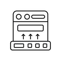 Wall Mural - Footer vector icon stock illustration