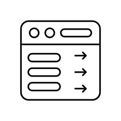 Wall Mural - Sidebar vector icon stock illustration