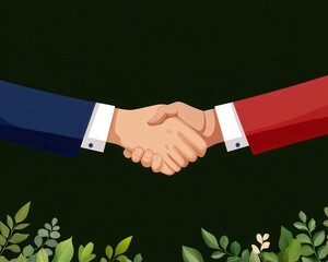 Wall Mural - Handshake symbolizing partnership and agreement