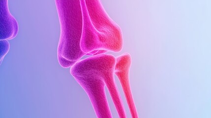 Wall Mural - Colorful Medical Illustration of a Human Knee Joint