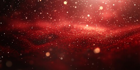 Wall Mural - Sparkling red glitter with a soft glow.