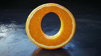 Leinwandbilder - Letter O font orange frame uppercase for children toy learning on solid background