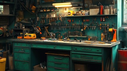 Poster - An Organized Workshop with Tools and a Green Workbench