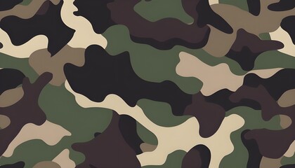 Camouflage seamless pattern. Trendy style camo, repeat print