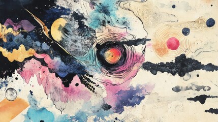 Poster - Creative Indie Cover Featuring Organic Watercolor Design