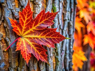 A close-up of silver maple bark highlights its intricate textures and natural patterns, showcasing the beauty and complexity found in nature's designs and formations.